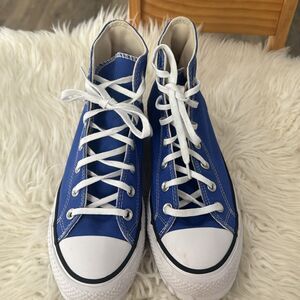 Converse All Star Chuck Taylor Blue and White High-Top Sneakers Size8